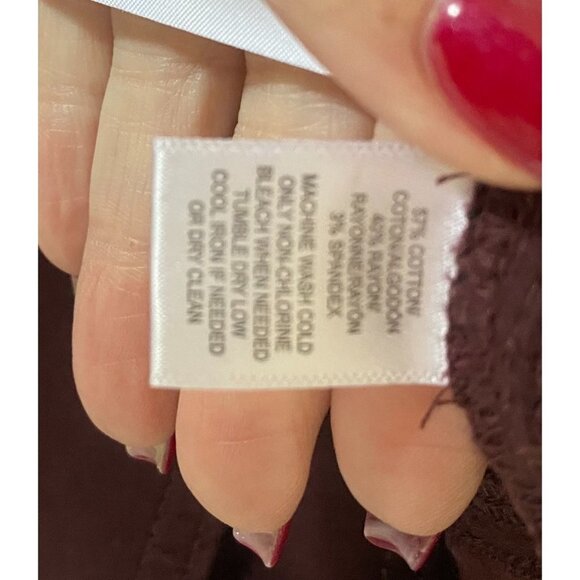 NWT LOFT Plus Burgundy 5 Pocket Brushed Sateen Leggings 20 W - Picture 7 of 7